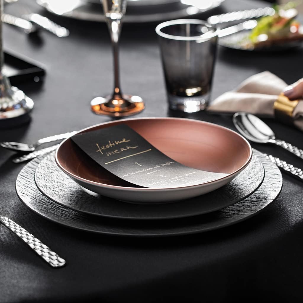 Villeroy & Boch Manufacture Glow Deep Bowl (all over), 9 in/20.25 oz, Premium Porcelain, Copper