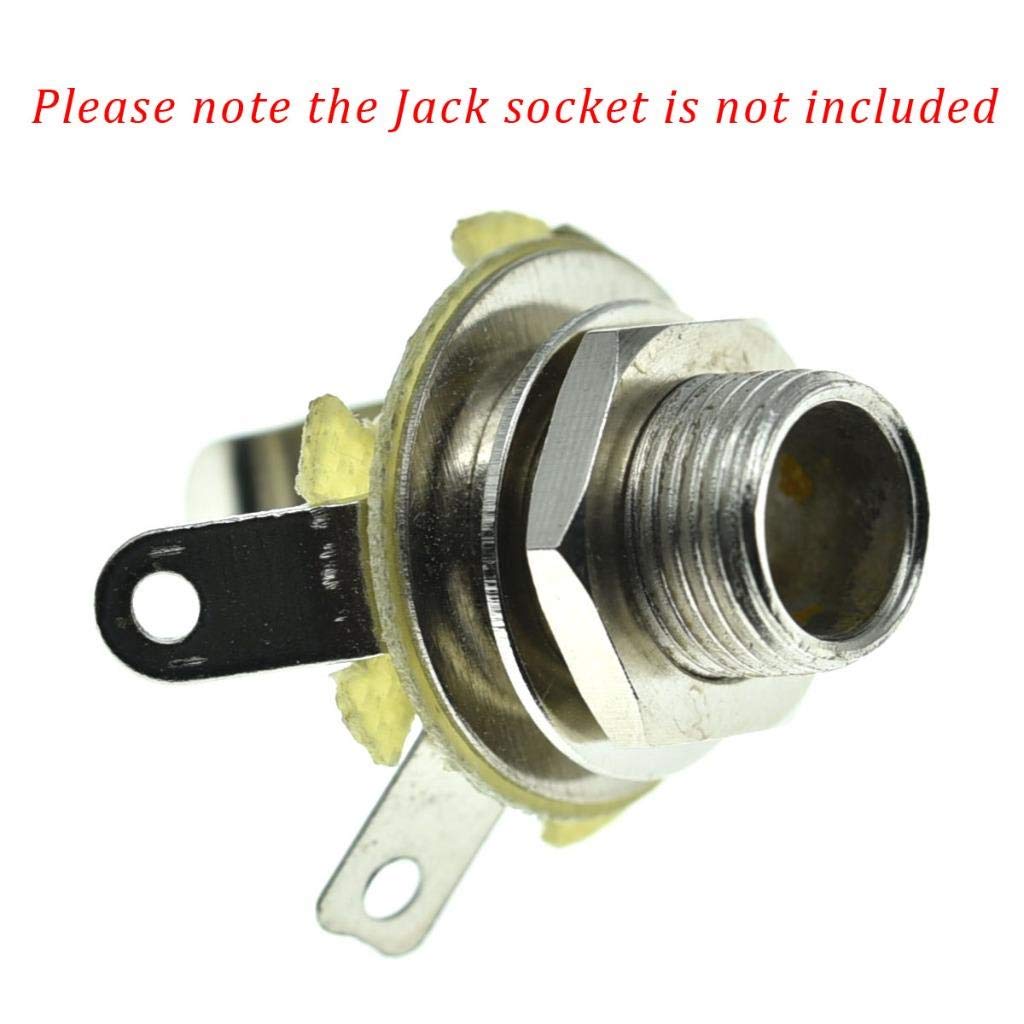 Dopro 20* Guitar Input Output Jack Socket Nut And Washer Guitar Metric Jack Nuts For Import Guitars Nickel