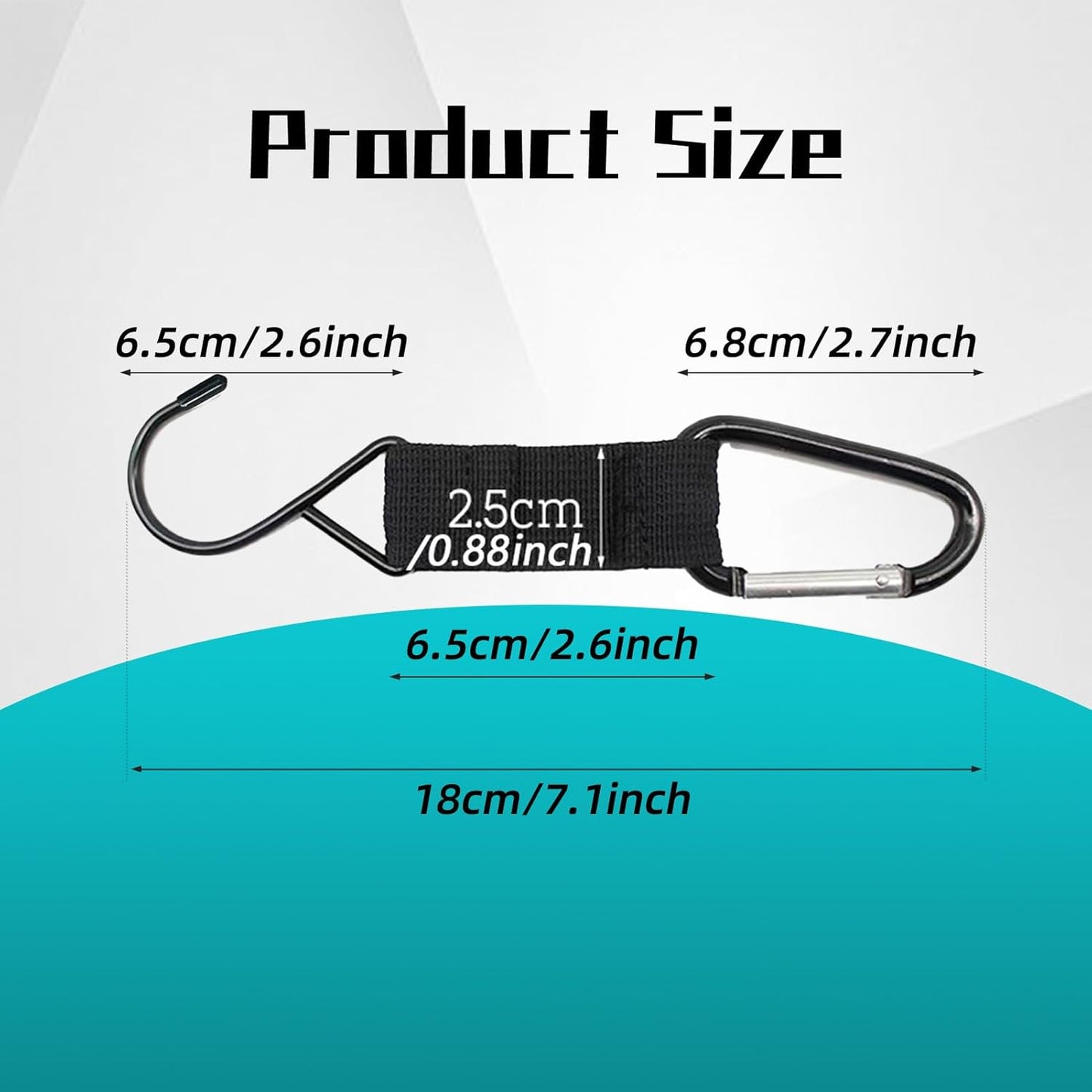 Carabiner Fence Hooks, Fence Hook for Tennis Baseball Bag, Hanging Nylon Safety Metal Buckle Hooks for Outdoor Sports Backpacks Water Cups Camping Equipment