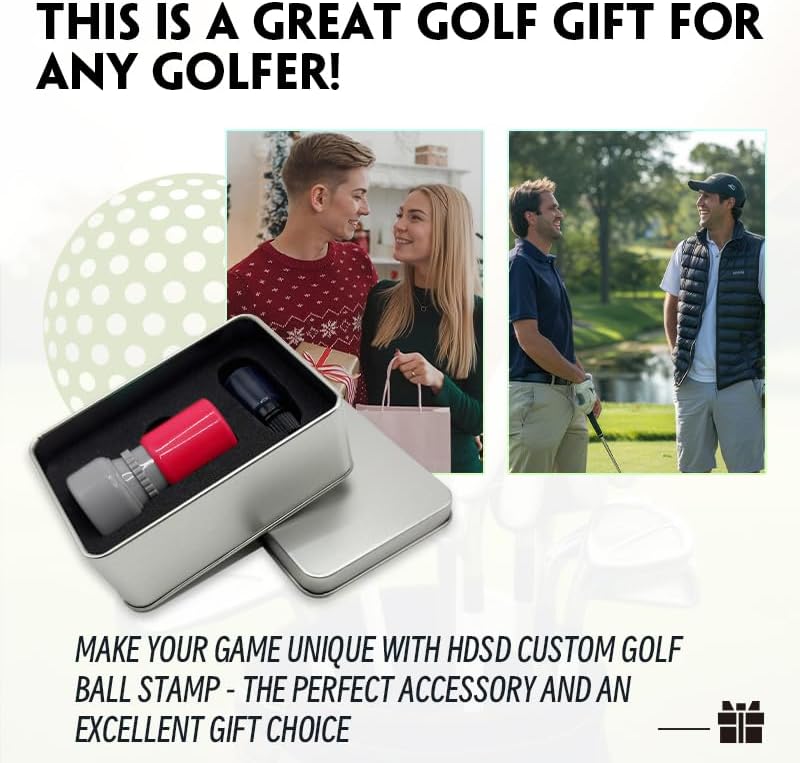 HDSD Custom Golf Ball Stamp Personalized Golf Balls Marker with Your Picuture Text
