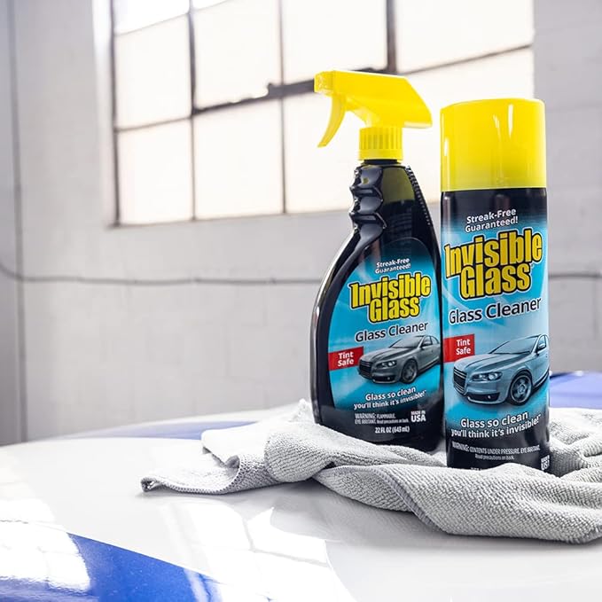 Invisible Glass 92164-4PK Premium Glass and Window Cleaner for Auto and Home Cleans Glass, Windows, Windshields, and More, Streak-Free, Ammonia-Free, Tint-Safe – 22 fl oz (Pack of 4)