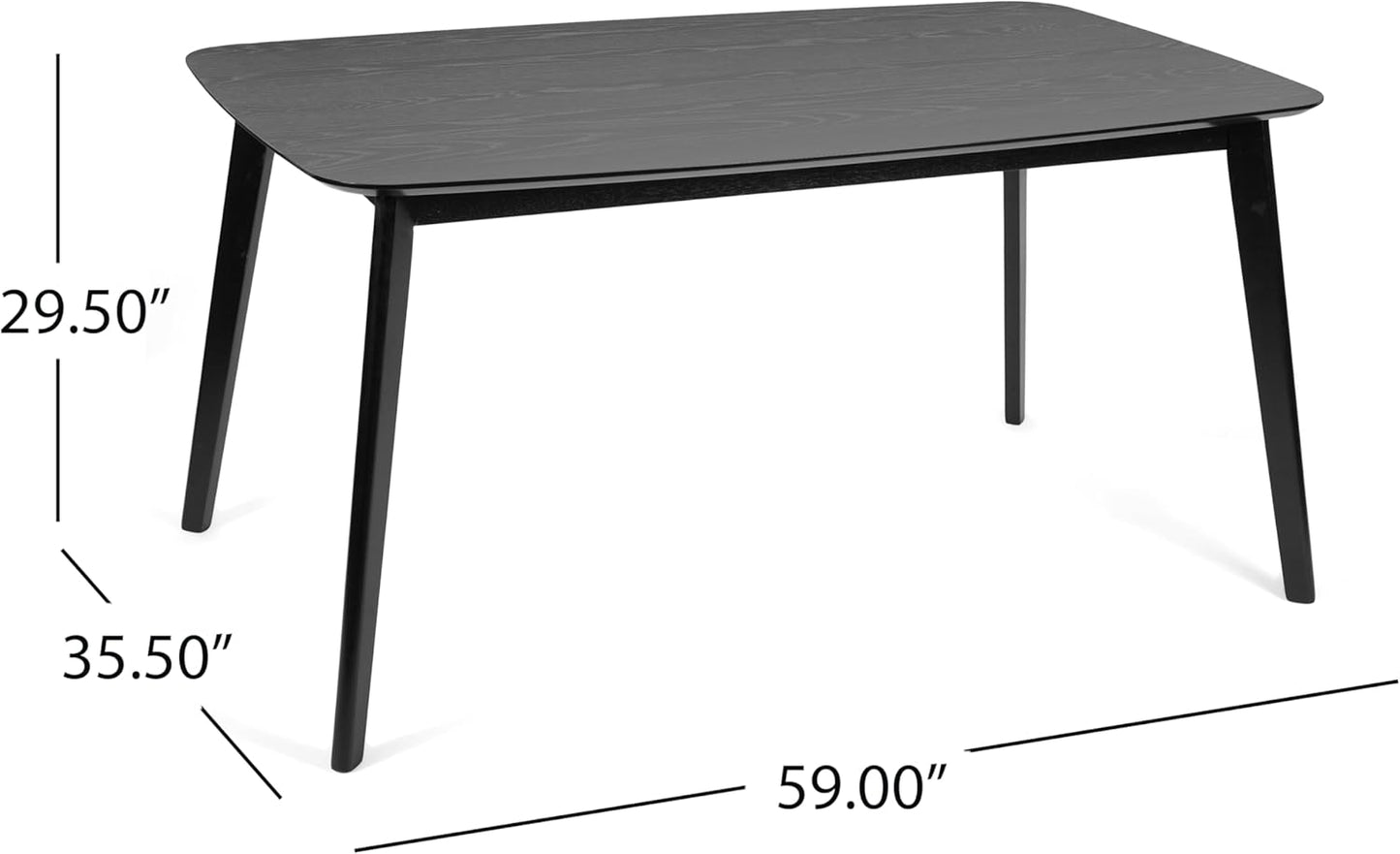 Christopher Knight Home Bryner Dining Set, 19.6 "W x 20.6 "D x 30.8 "H, Black + Light Gray