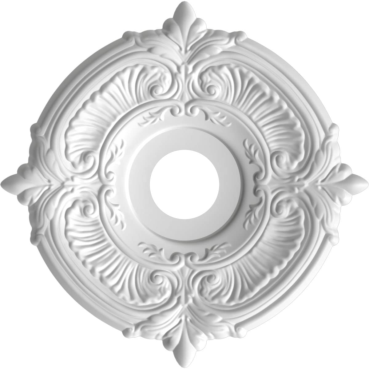 16Od X 3 1/2Id X 1P Attica Thermoformed Pvc Ceiling Medallion (Fits Canopies Up To 5 5/8), Ultracover Satin Hunt Club Green