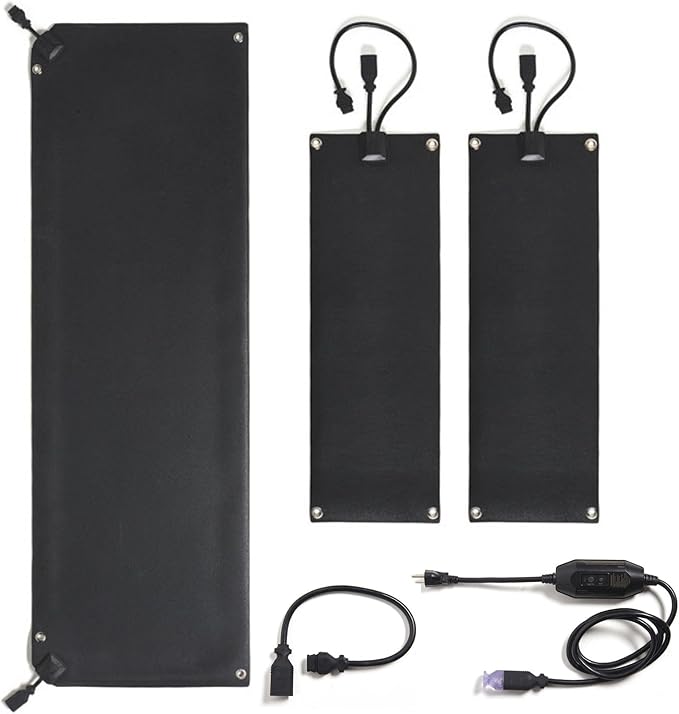 HeatTrak Heated Snow Melting Mats Starter Kit | 1 Walkway Mat, 2 Stair Mats, 1 Power Unit, and 1 Cable Extender | Heated Outdoor Mats for Walkway and Stairs