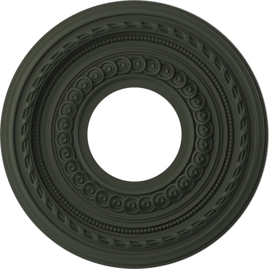 Ekena Millwork 10Od X 3 1/2Id X 3/4P Cole Thermoformed Pvc Ceiling Medallion (Fits Canopies Up To 4 1/4), Ultracover Satin Hunt