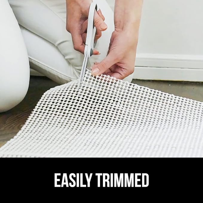 GORILLA GRIP Strong Rug Pad Gripper, 3x5 FT, US Designed, Grips Keep Area Rugs Safe and in Place, Thick, Slip and Skid Resistant Pads for Hard Floors, Under Carpet Mat Cushion and Hardwood Protection