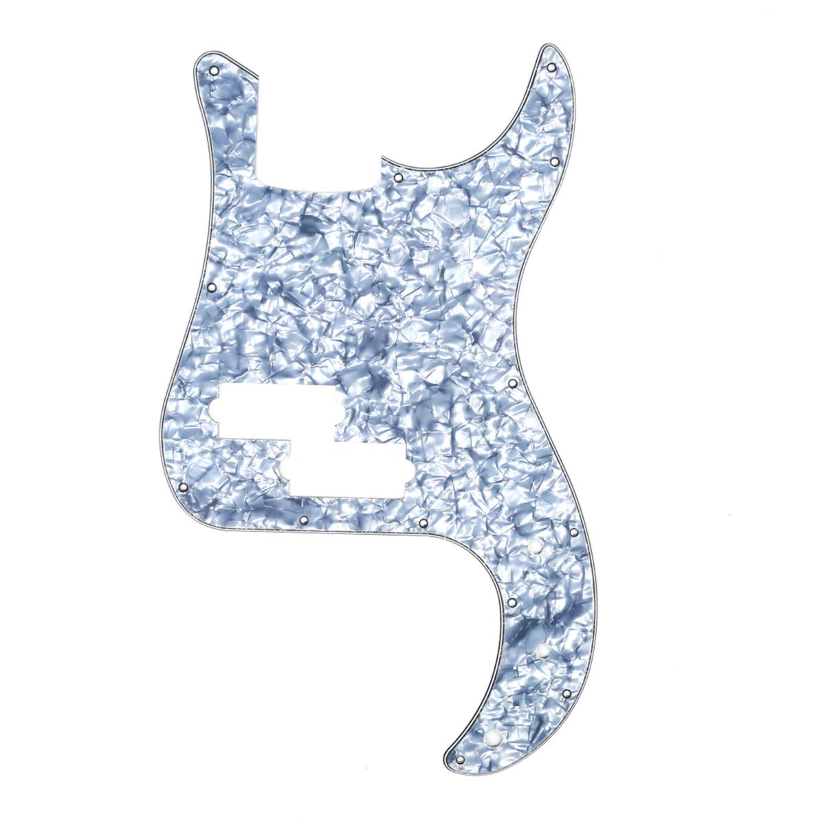 Musiclily 13 Hole Precision Bass Pickguard P Bass Scratch Plate for 4 String Precision Bass Guitar, 4Ply Grey Pearl