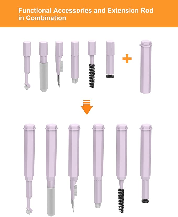 20-in-1 Laptop Phone Screen Keyboard Cleaner Kit, Multifunctional Cleaning Kit for AirPods, iPhone, iPad, Electronic Device Cleaning Tool for Camera PC Monitor Earbud TV Tablet Phone Car Screens