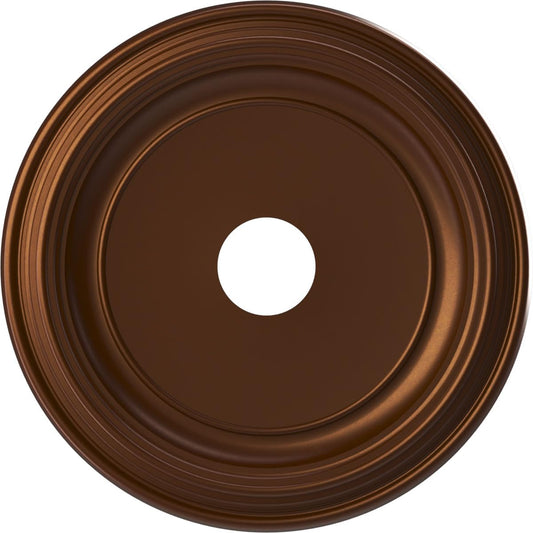 19Od X 3 1/2Id X 1 1/2P Traditional Thermoformed Pvc Ceiling Medallion (Fits Canopies Up To 11 1/2), Metallic Dark Copper