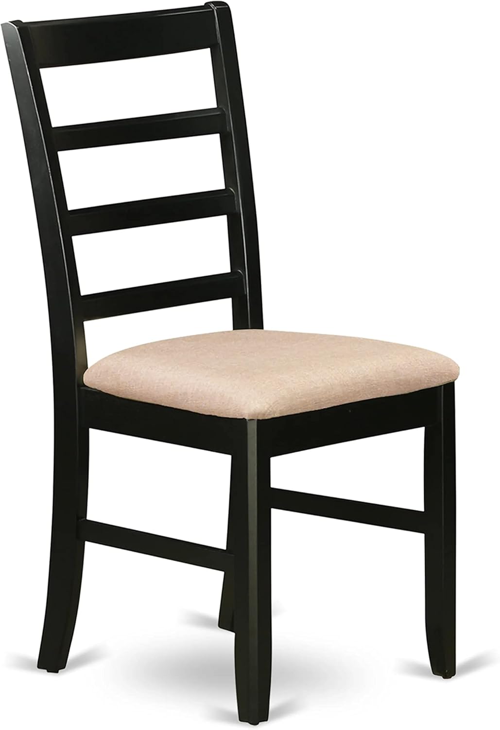 East West Furniture LGPF5-BLK-C 5 Piece Kitchen Table Set Includes a Rectangle Dining Room Table with Butterfly Leaf and 4 Linen Fabric Upholstered Chairs, 42x84 Inch, Black