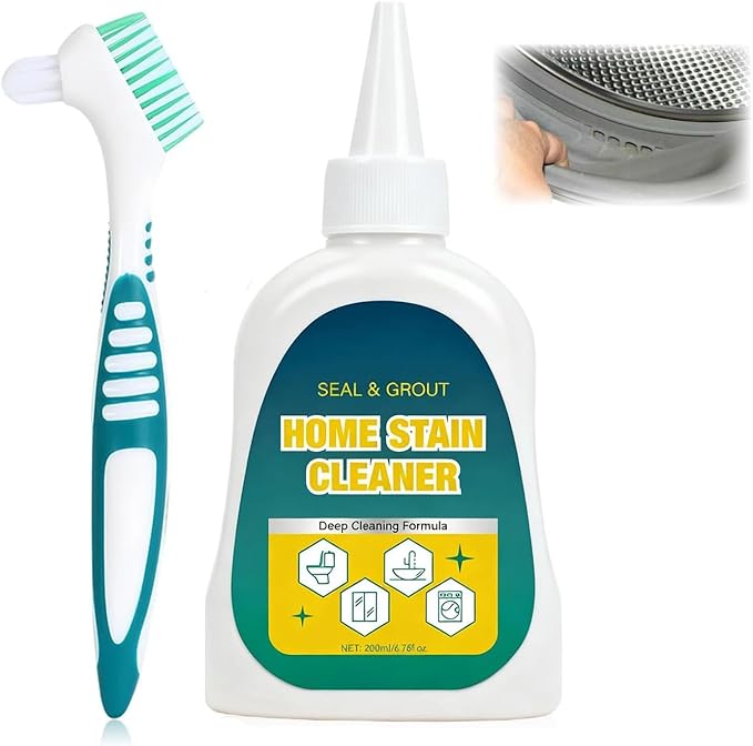 Home Stain Cleaner-7 OZ Fast-Acting All-Purpose Deep Cleaning Gel for Bathroom, Kitchen, Laundry & Room, For Targets Tile Gaps, Washing Machine Seals, Fridge Rubber, Wall & Shower Stains