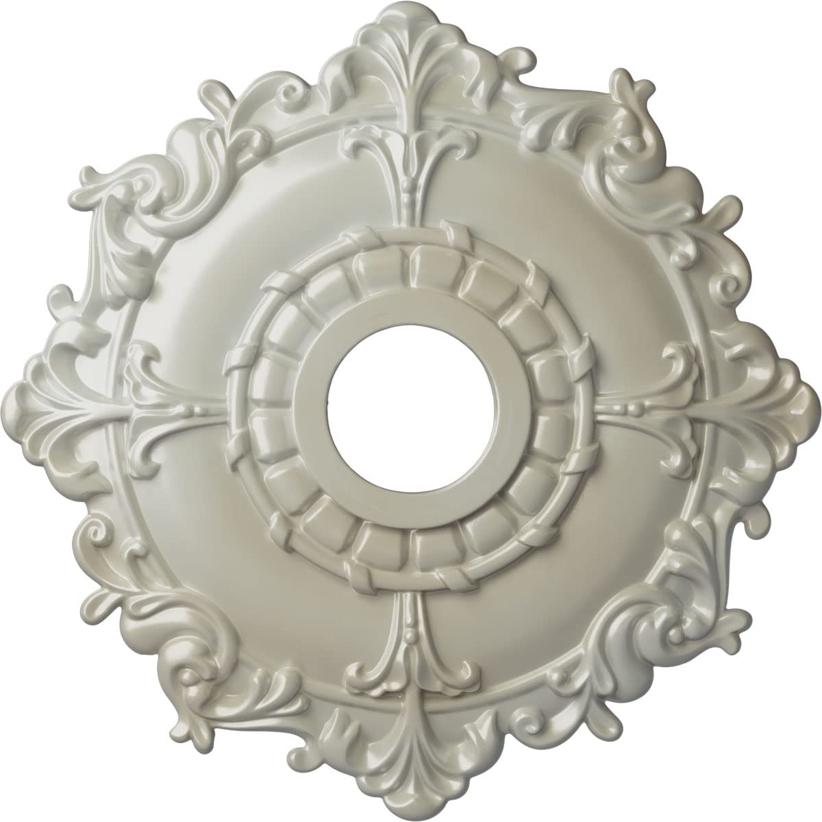 Ekena Millwork Cm18Rlfbs Riley Ceiling Medallion Fits Canopies Up To 4 5/8, Flash Blue