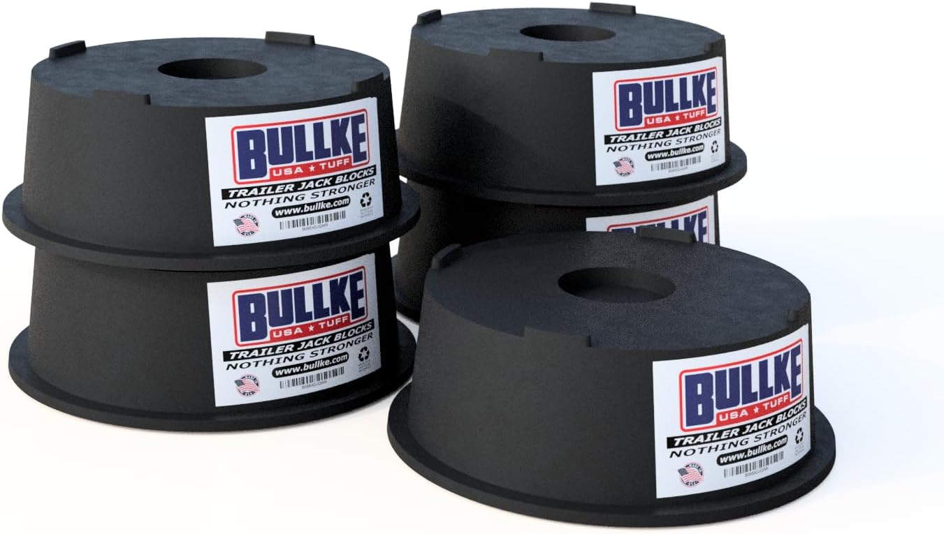 USA-Made Trailer Leveling Blocks - for RV and Camper, Heavy Duty Jack Pads, Stabilizing Blocks, UV Resistant Recycled Plastic Leveling Blocks for RVS (5)
