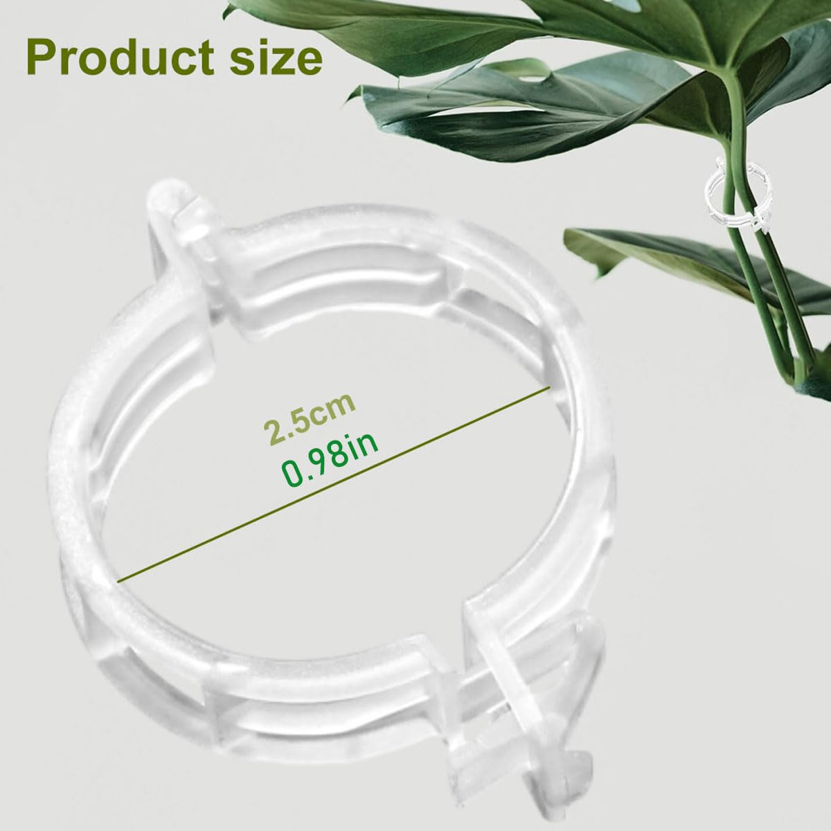 Plant Support Clips Reusable Garden Clips, Secured Plastic Plant Clips, Tomato Support Clips for String Trellis for Climbing Plants Outdoor Indoor Plant Flowers Stem Vine Fixing Clips (300, Green)