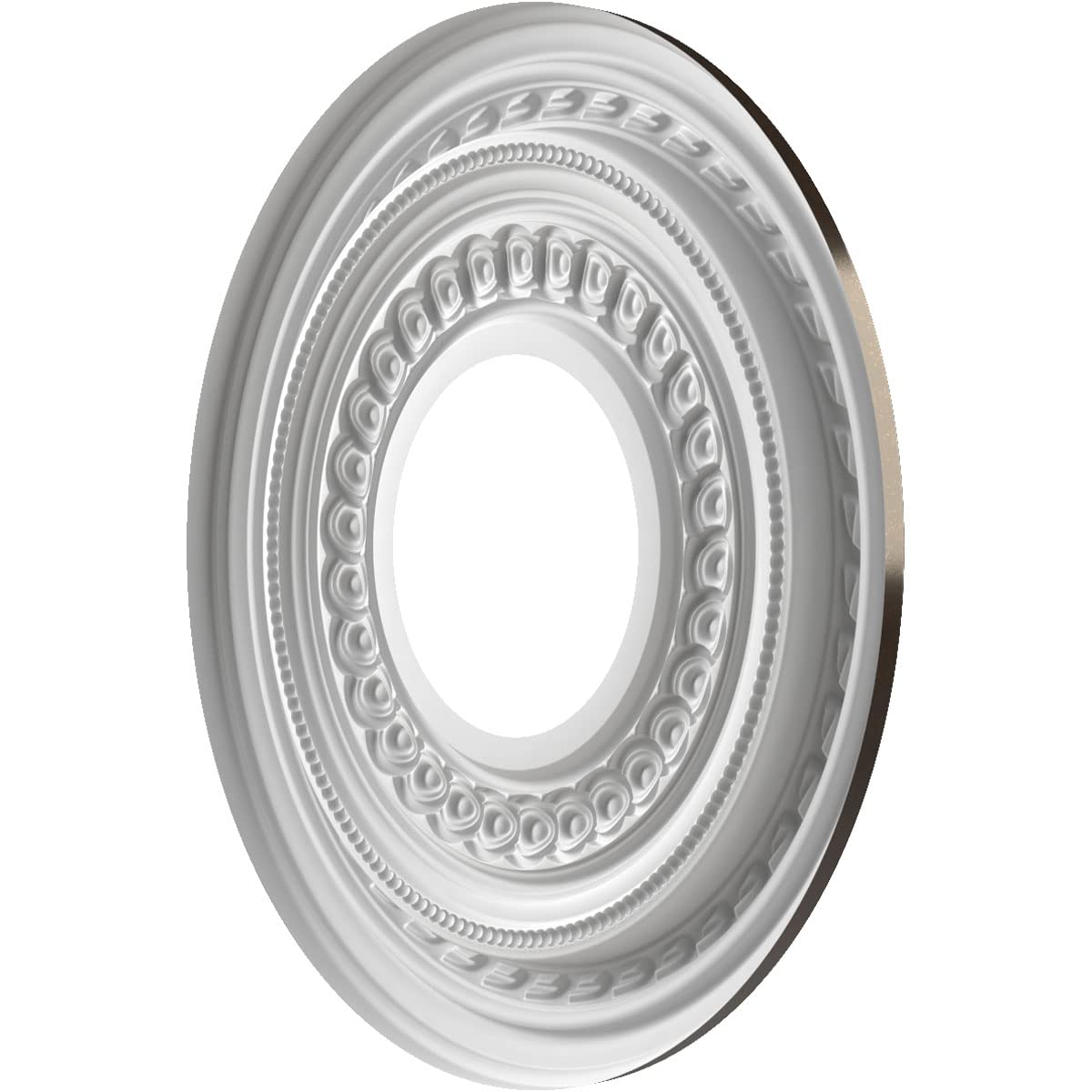 Ekena Millwork Cmp10Coeru Cole Thermoformed Pvc Ceiling Medallion (Fits Canopies Up To 4 1/4), 10Od X 3 1/2Id X 3/4P, Universal