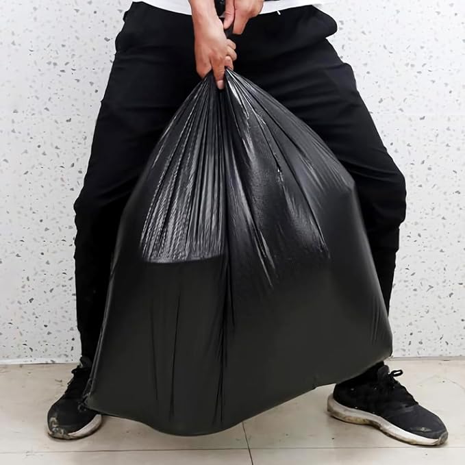 Generic 20Pcs Large Thickened Garbage Bags Disposable Rubbish Bags Leakproof Household Trash Liners for Bathroom Bedroom Office Car Use