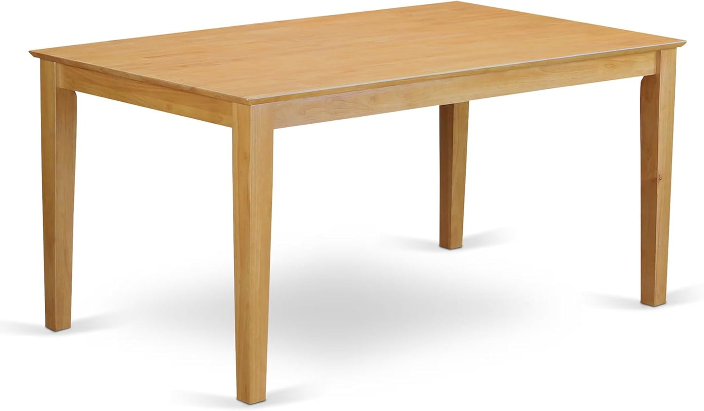 East West Furniture CAEN7-OAK-07 7 Piece Dining Table Set Consist of a Rectangle Kitchen Table and 6 Limelight Linen Fabric Parson Dining Chairs, 36x60 Inch, Oak