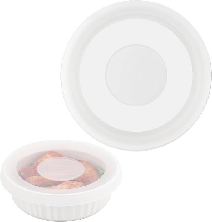 Silicone Lids for CorningWare 24-Ounce Round Dish, 1 Pack Reusable Covers for CorningWare Baking Dish (Dish not Included) Dishwasher & Microwave & Freezer Safe