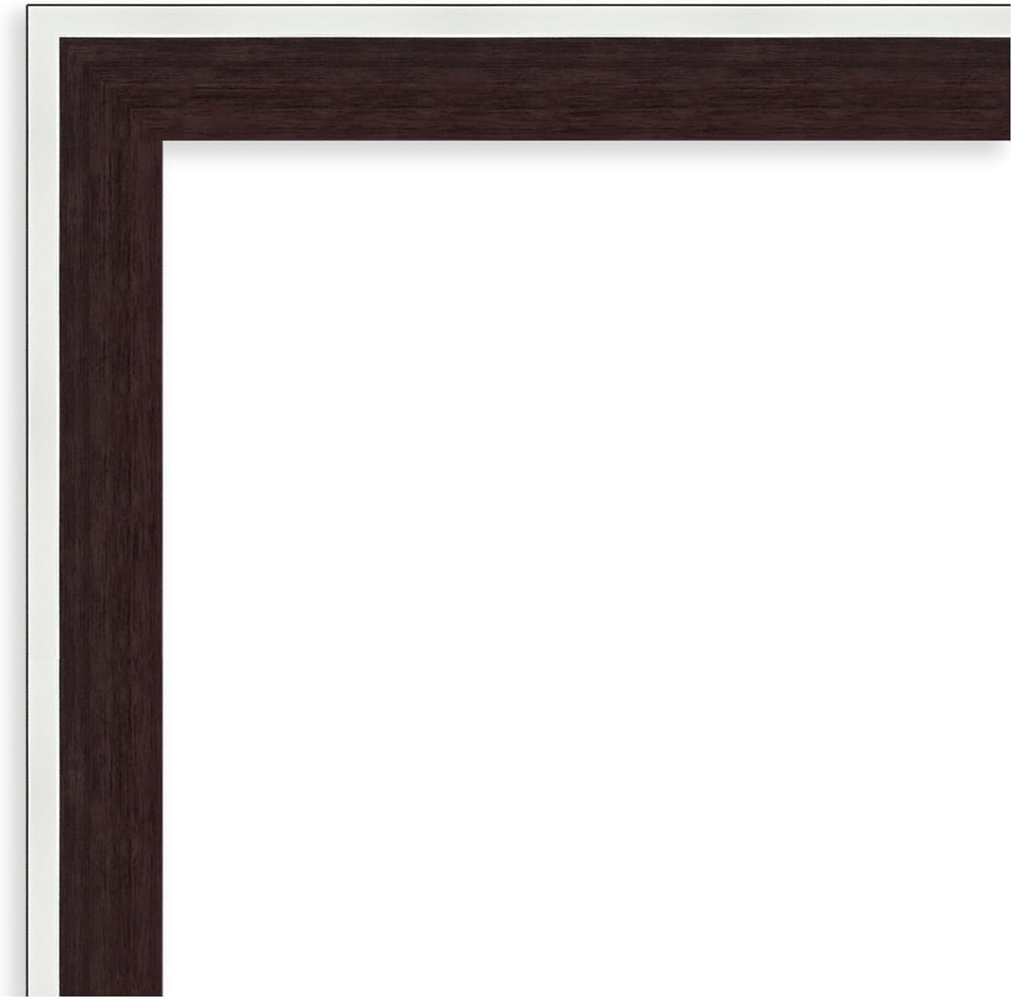 Amanti Art Wall Mirror 23x23 Maya Espresso Silver Square Bathroom Mirror for Wall Decor Living Room, Medium Modern Contemporary Frame, Hangs Horizonally and Vertically, Bathroom Decor, Beveled Edge