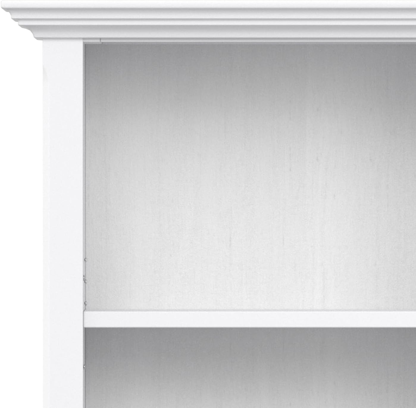 SIMPLIHOME Amherst Bookcase - 70 inch Tall 5-Shelf Solid Wood Bookshelf in White, Transitional Storage for Living Room, Study Room or Office with Adjustable Shelves and Tapered Legs