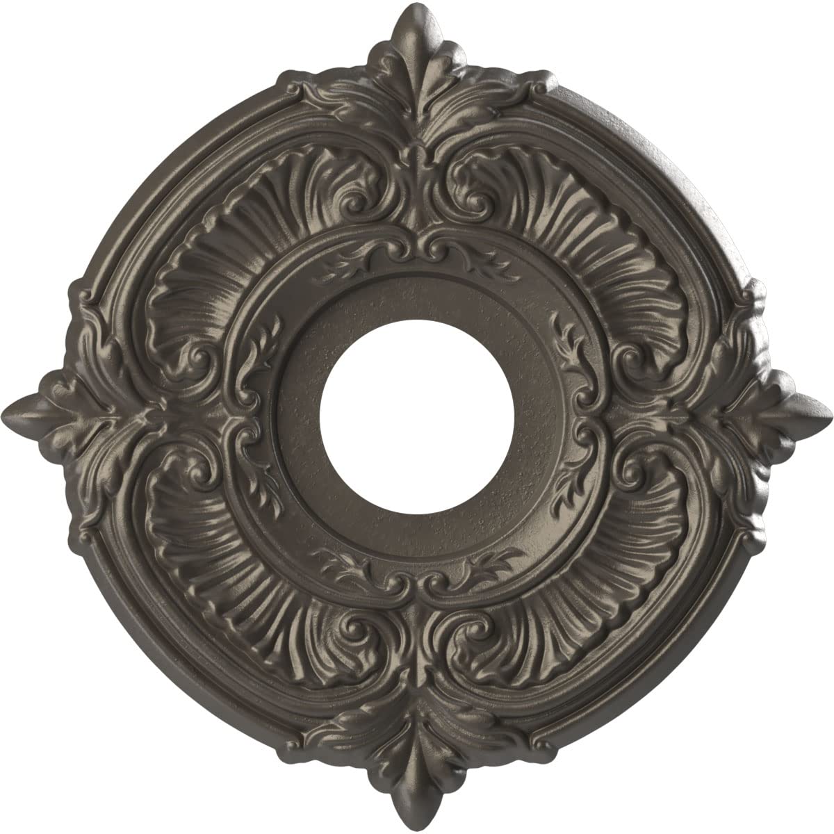 Ekena Millwork Cmp13Atdst Attica Thermoformed Pvc Ceiling Medallion (Fits Canopies Up To 5), 13Od X 3 1/2Id X 3/4P, Universal Ag