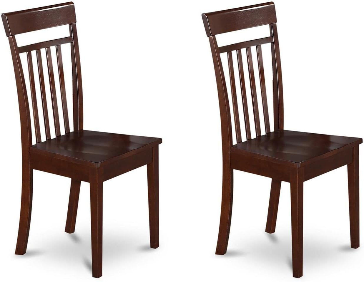 East West Furniture ANCA5-MAH-W 5 Piece Dining Table Set for 4 Includes a Round Kitchen Table with Pedestal and 4 Faux Leather Dining Room Chairs, 36x36 Inch, Mahogany