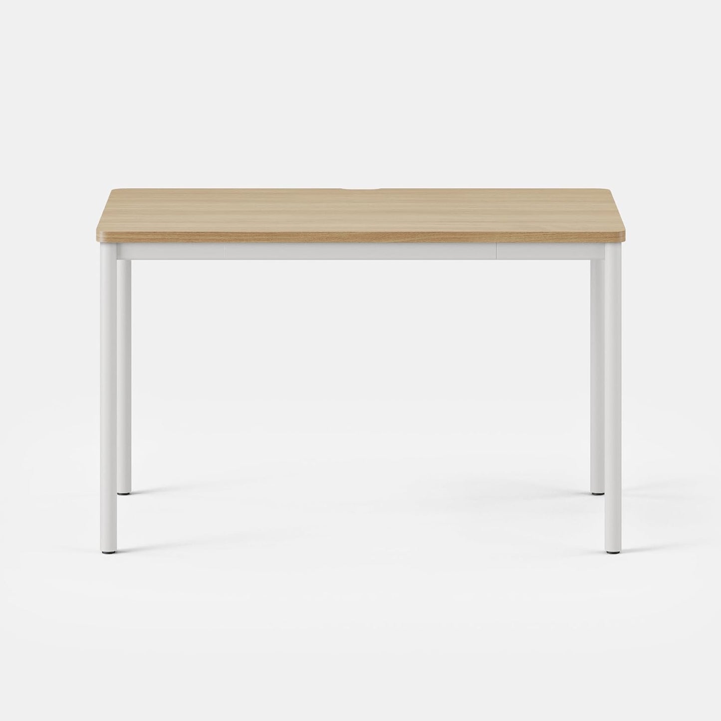 Branch Daily Desk - Functional at Home Office Desk with Effortless Assembly, Timeless Design, Rounded Corners, and Built-in Cable Notch - 48” W x 28.5” H x 24” D - Woodgrain Work Table