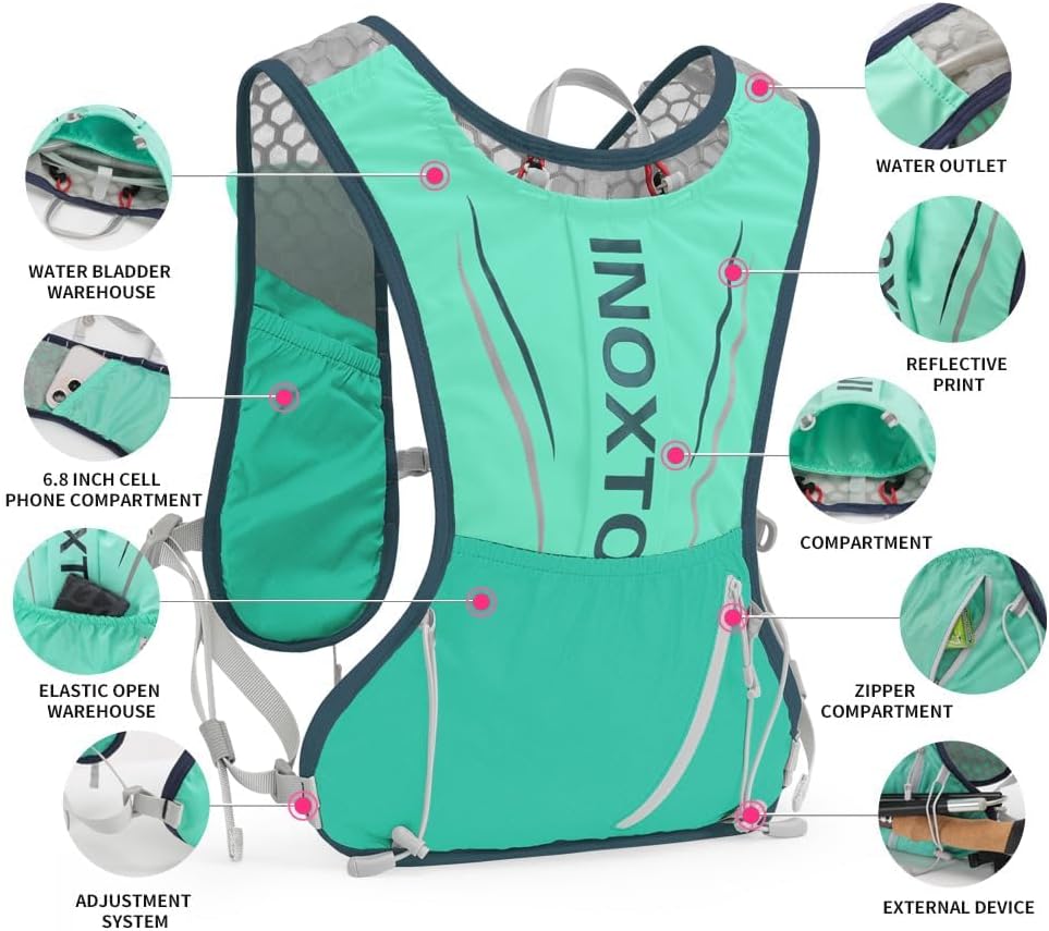 Running Hydration Vest for Men Women Water Backpack for Running 3L Running Hydration Pack for Trail Running Marathon Race Hiking