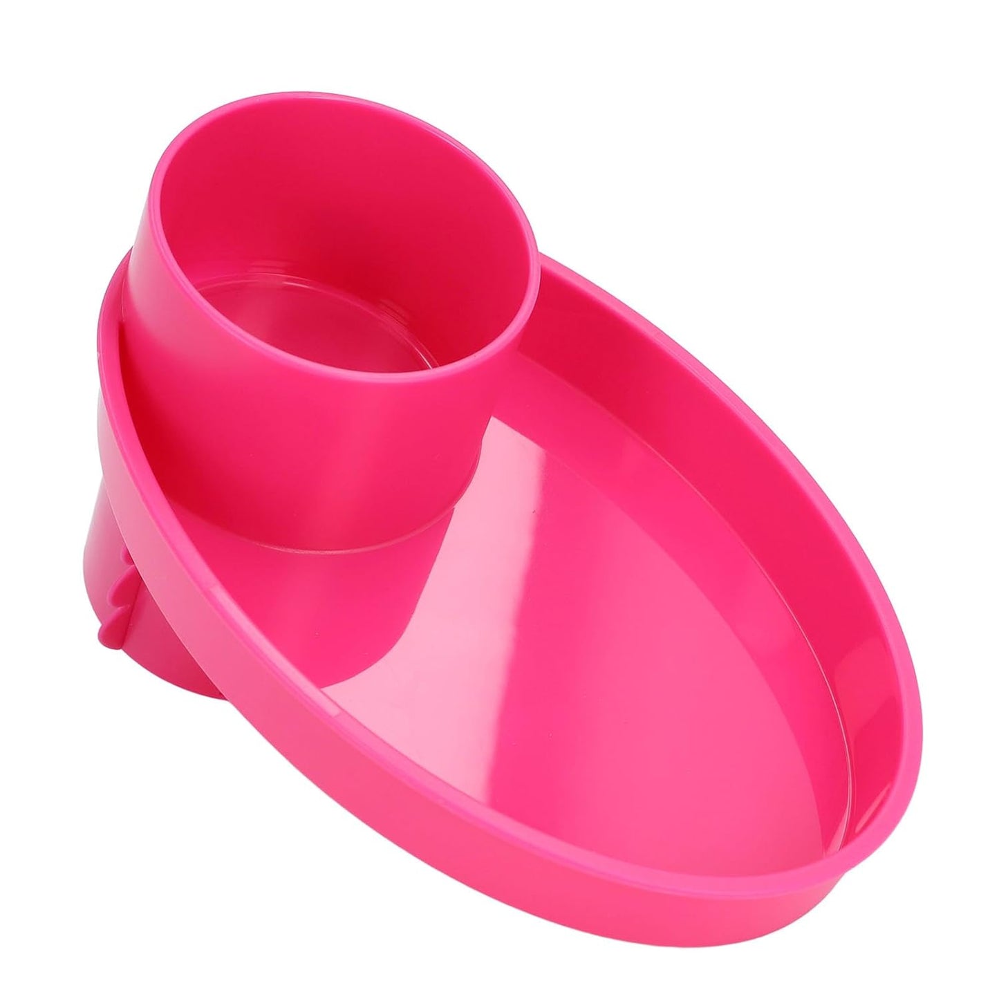 Snack Tray for Kids Car Seat with Secure and Sturdy Design, Versatile Usage, Compact and Portable Design, Easily Attachable, Cup Holder (Roseate)