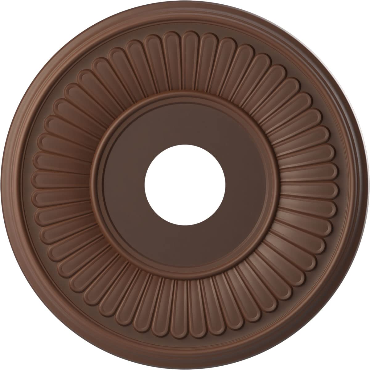 Ekena Millwork Cmp16Bedru Berkshire Thermoformed Pvc Ceiling Medallion (Fits Canopies Up To 7), 16Od X 3 1/2Id X 1P, Universal A