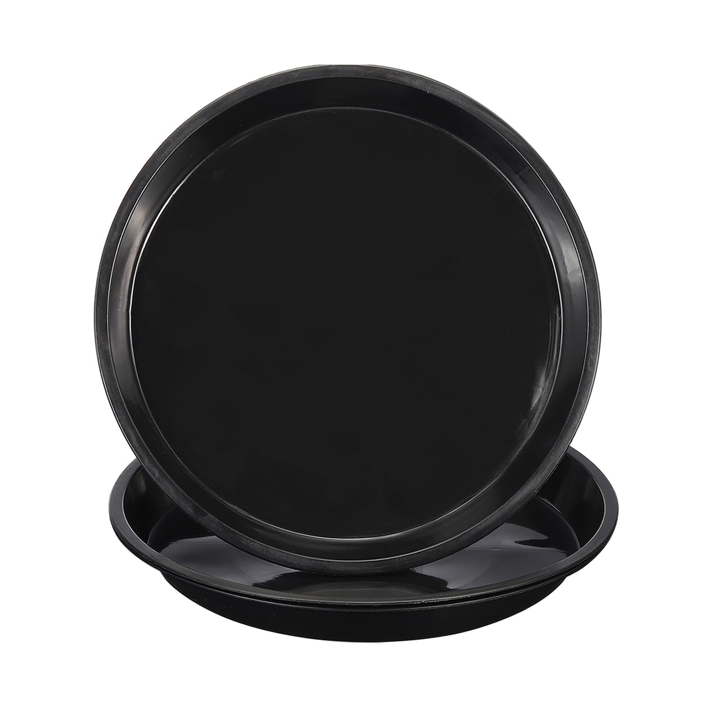 PATIKIL 3 Pack Plastic Plant Saucer, 15 Inch Plant Tray for Pots Round Plant Dish Plant Drip Trays Water Tray for Indoors Outdoors Garden, Black