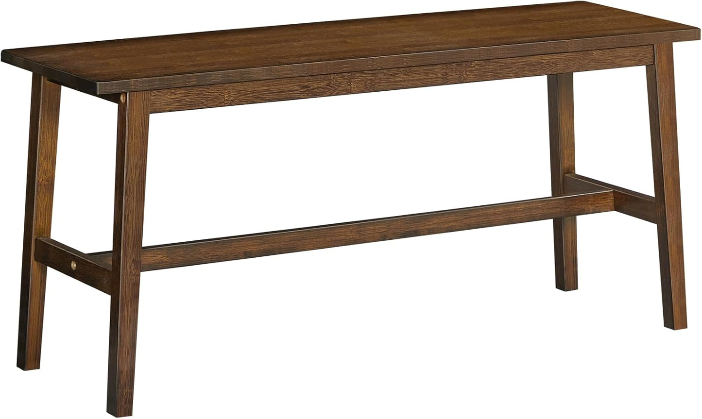 HOOBRO 39.3'' Bamboo Dining Bench, Farmhouse Kitchen Table Bench, Kitchen & Living Room Furniture, Easy to Assemble, Sturdy and Stable, Mocha MA03CD01G2
