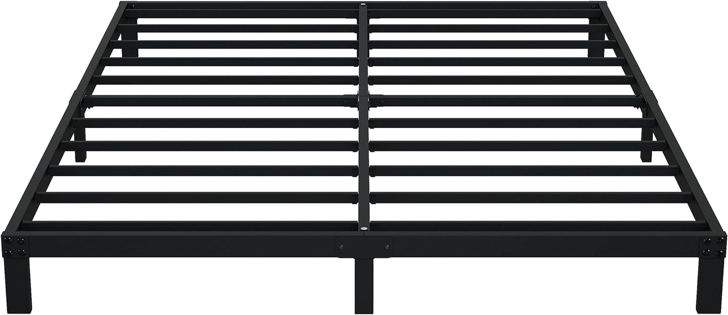 7 Inch California King Bed Frame No Box Spring Need, Low Profile Metal Platform Cal King Size Bed Frame, Heavy Duty Support Bedframes California King, Easy Assembly