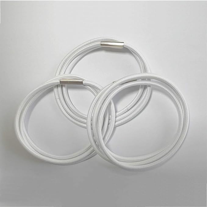 Trash Can Bands, Hongmed Garbage Can Band Keep Trash Bag in Place, Multifunction Large Rubber Bands Fit 13 to 32 Gallon Cans, Set of 3 in White