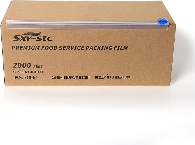 Plastic Food Wrap 12" x 4000 feet 2000 Feet Pack of 2