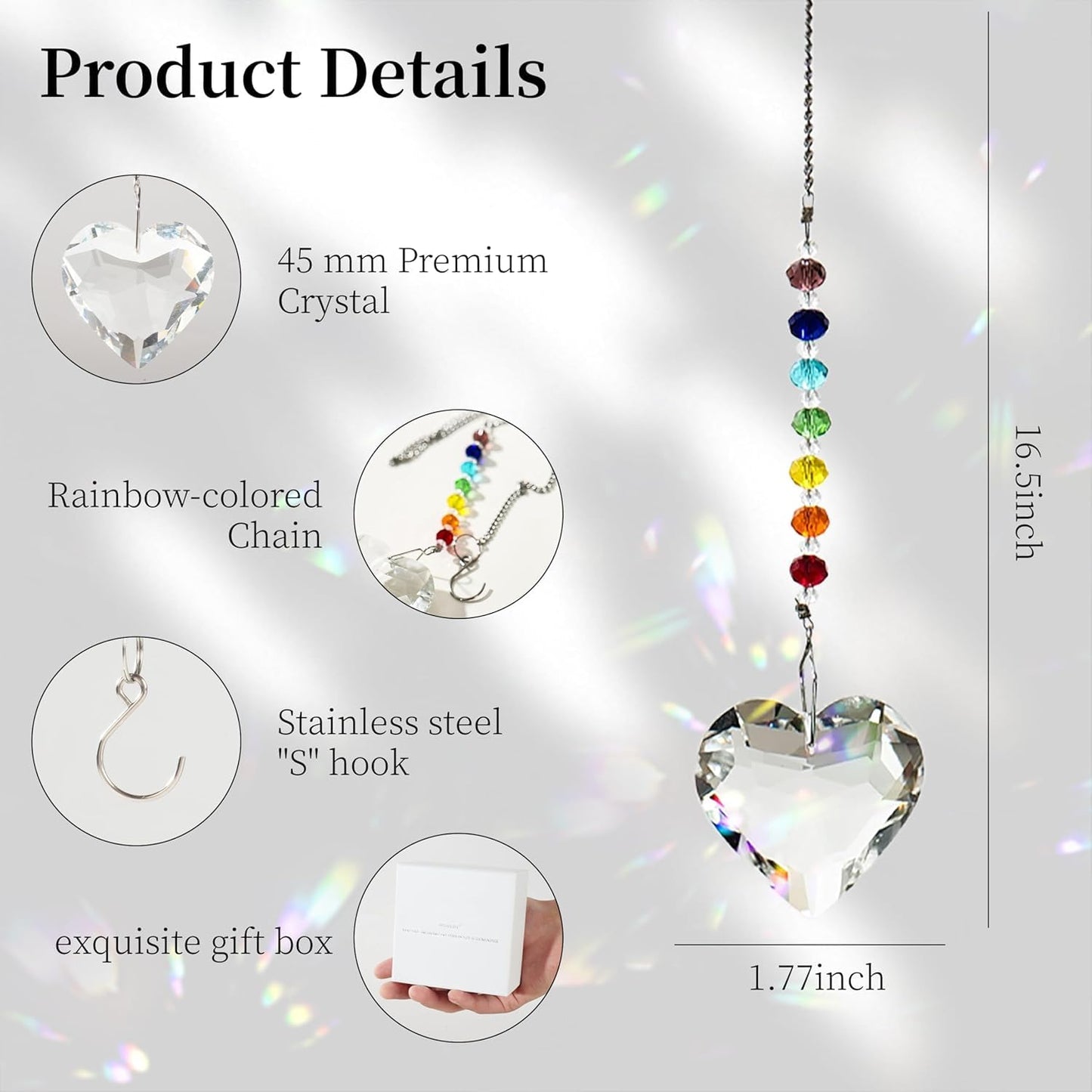 Hegelda Daughter in Law Gifts - Funny Wedding, Mothers Day, Birthday Gifts for Daughter in Law, Future Adult DIL- Bride, Bridal Shower Ideas Heart Crystals Suncacther Ornaments