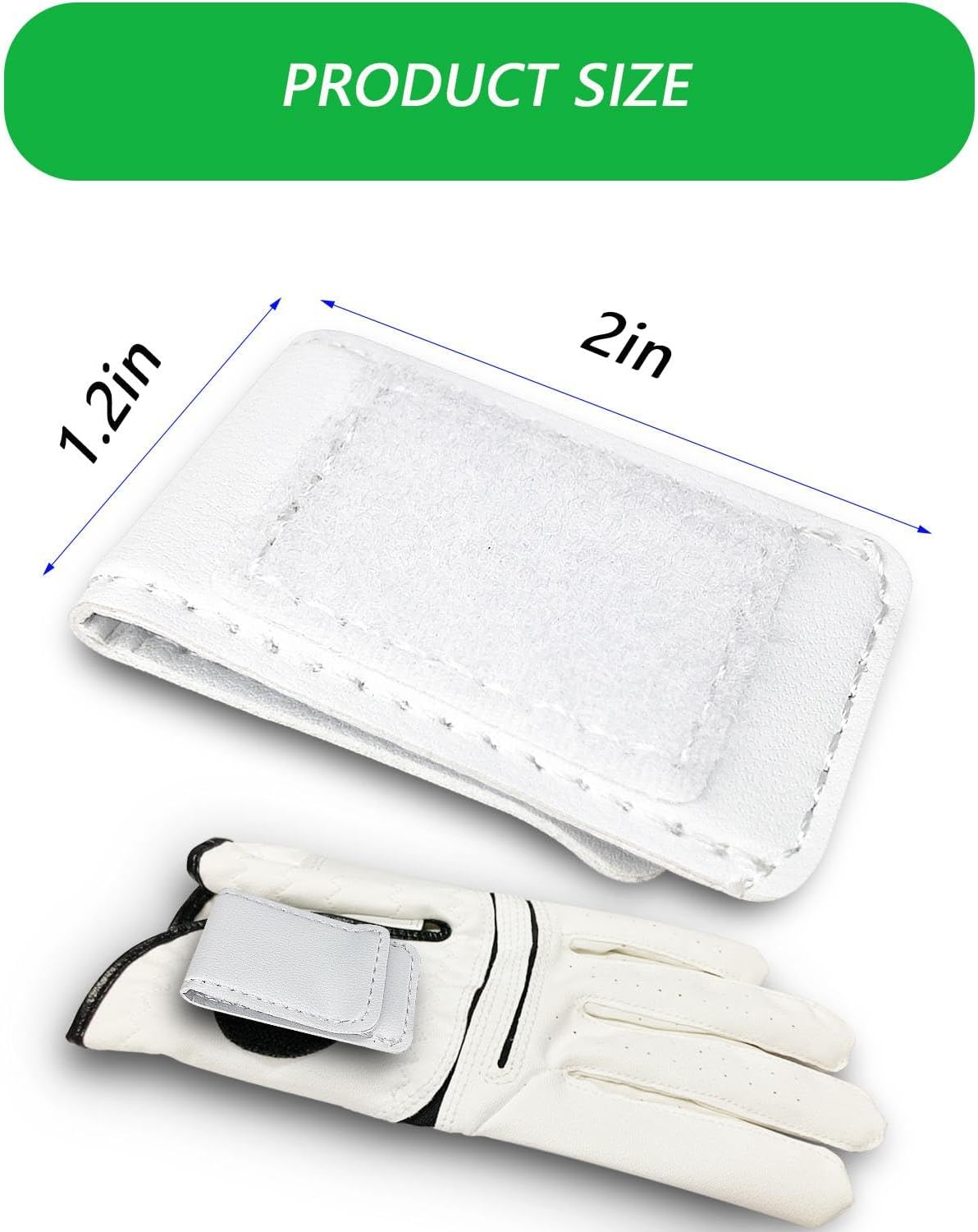 Golf Glove Clip, Simple and Stylish Golf Glove Holder for Easy Access and Natural Ventilation Drying (White)