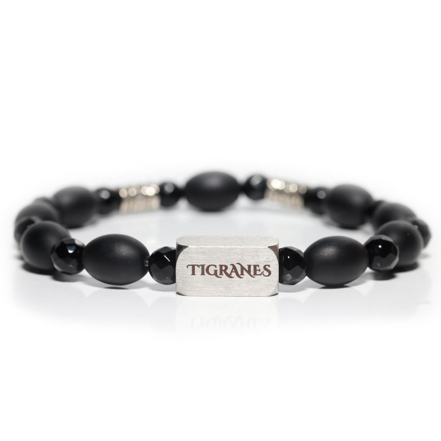Matte Onyx Bracelet for Men – Premium Handmade Natural Stone Jewelry, Luxury Black Beaded Bracelet, Elegant Gift for Him by Tigranes (Matte Onyx)