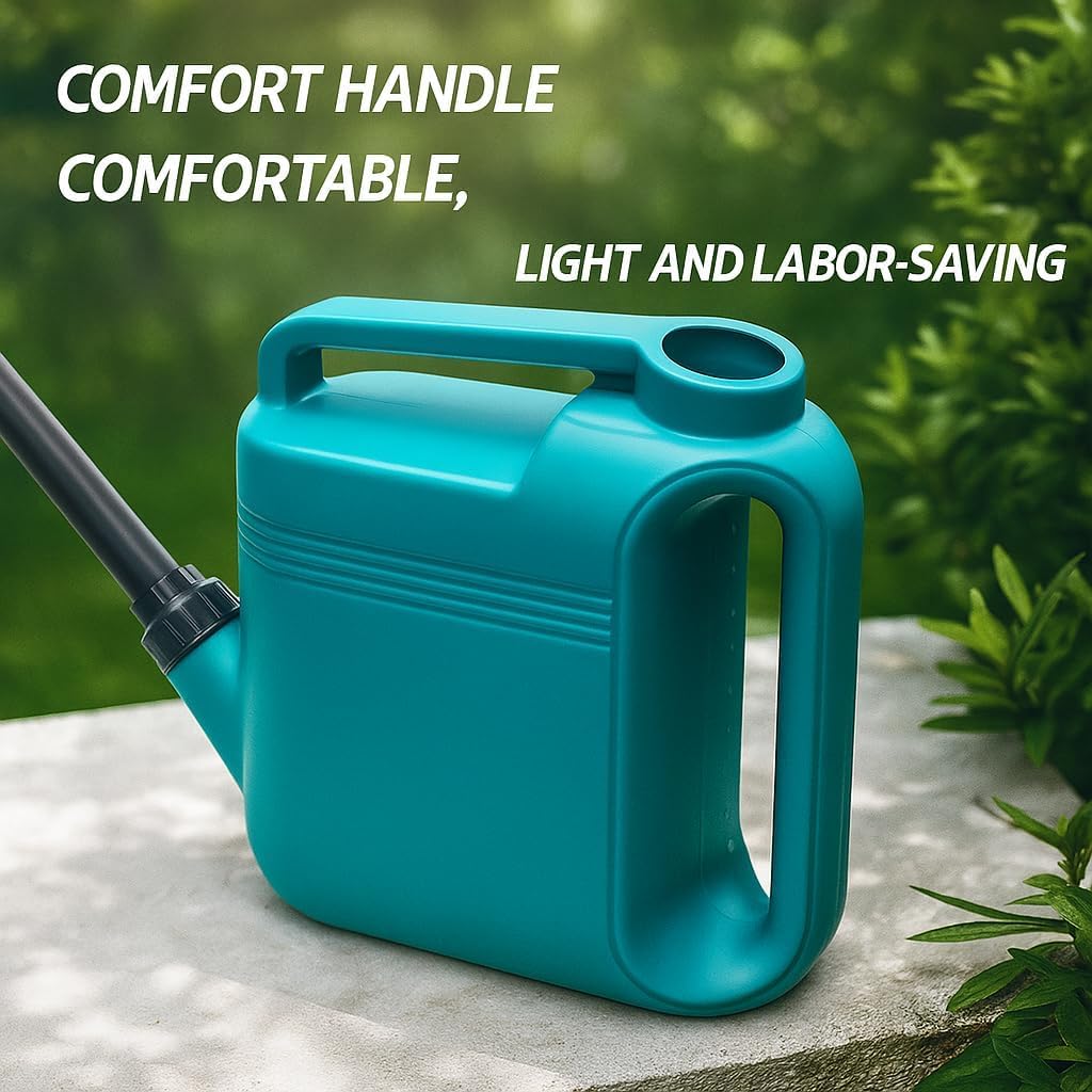 6-Pack 2 Gallon Watering Can, Garden Watering Can Outdoor, Large Plant Watering Can with Long Spout, Non-Slip Handle, Leak-Proof Plastic Watering Can