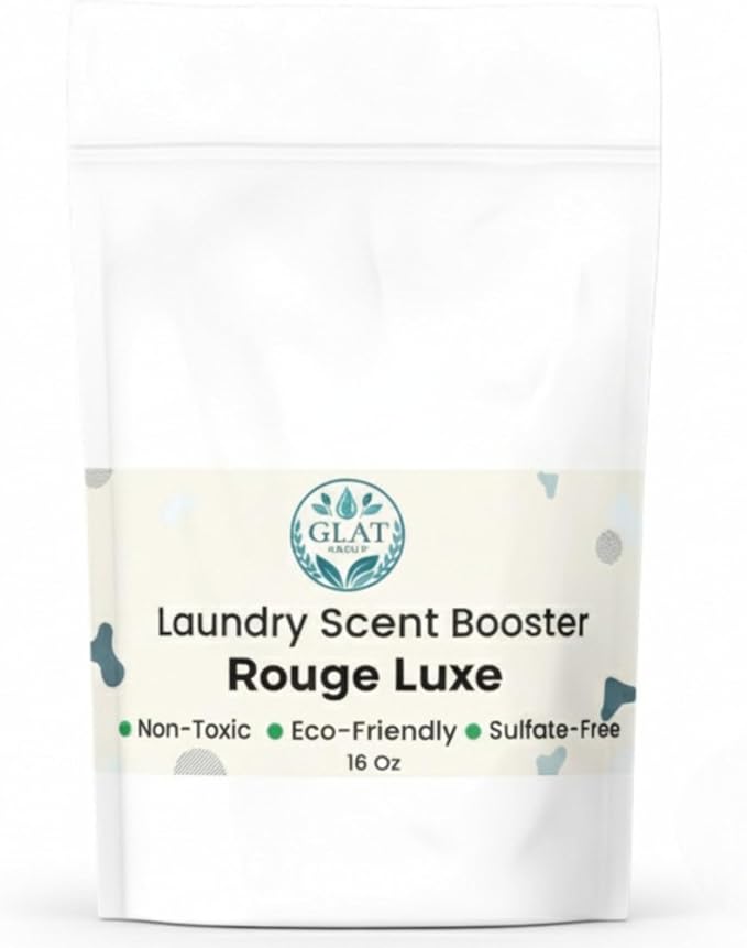 Plant-Based Laundry Scent Booster (Powder) - Rouge Luxe | Fast-Dissolving, No Residue |Elegant, Long-Lasting | Eco-Friendly, Hypoallergenic for Sensitive Skin | HE Safe, 16 Oz.