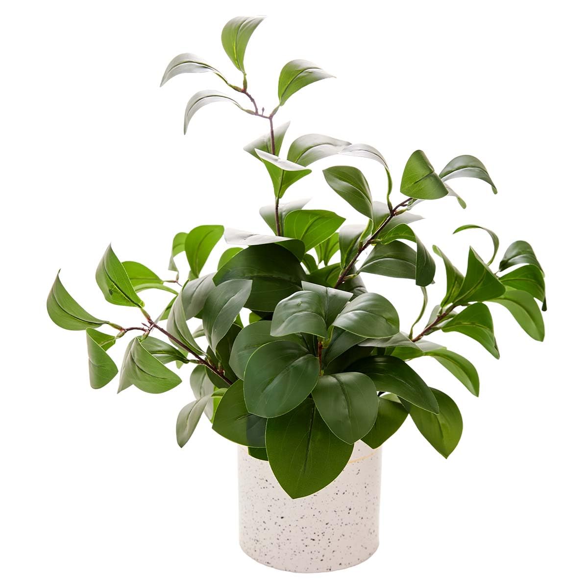 AlphaAcc Fake Plants Greenery Ficus Leaf Artificial Plant Indoor Bathroom Potted Faux Plant Decor with White Marble Planter for Kitchen Counter Bedroom Office Coffee Table Decoration