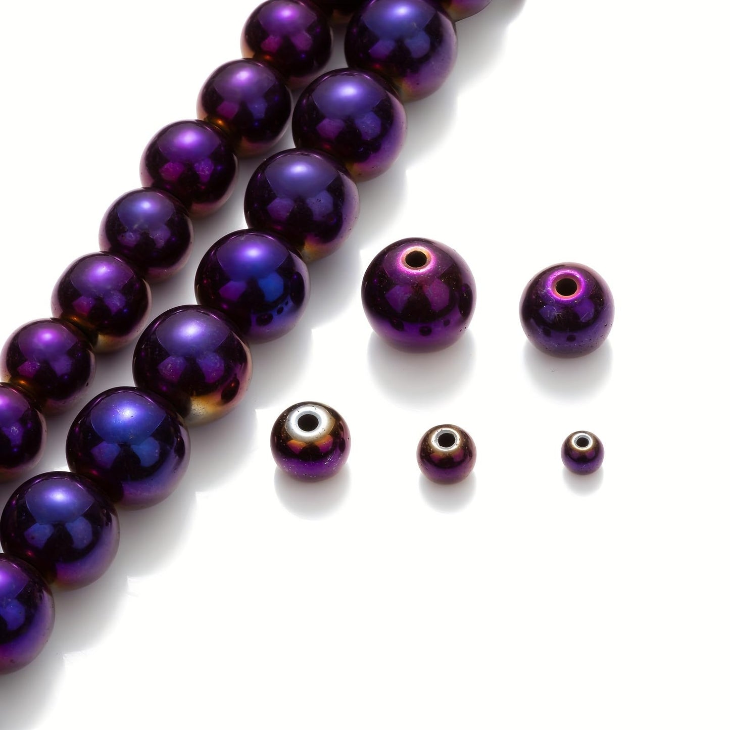 Zenkeeper Purple Hematite for Jewelry Making 8 MM Gemstones Loose Stone Beads
