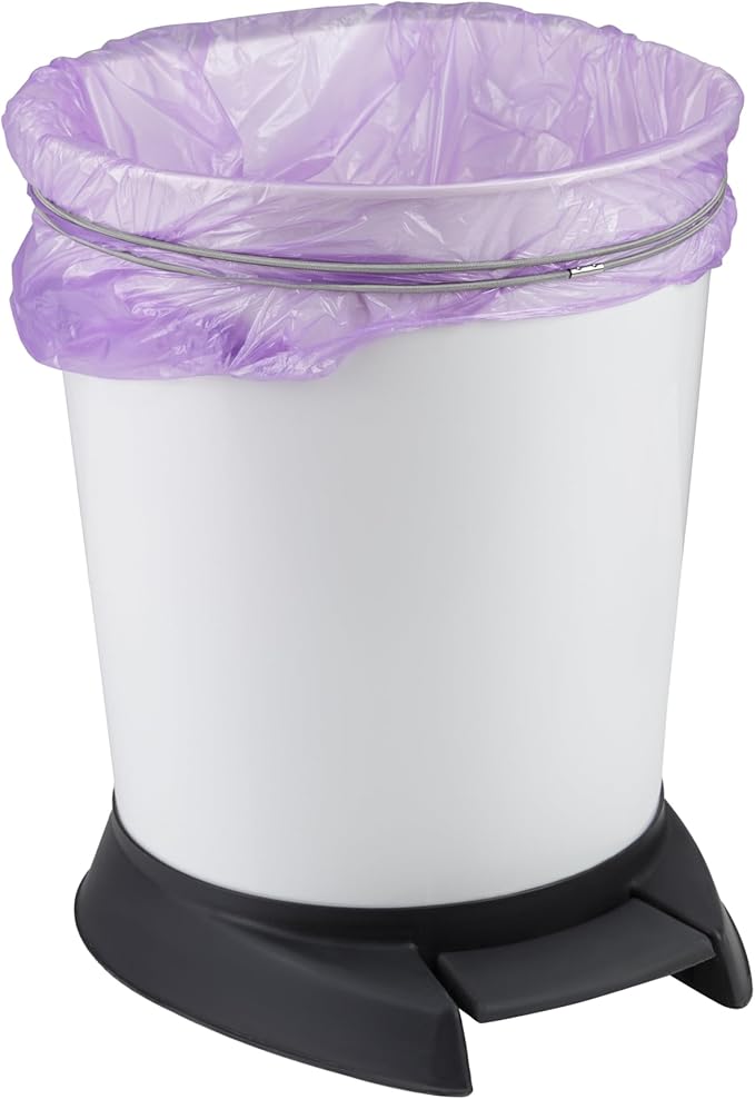 Trash Can Rubber Bands Set of 6 - Elastic Garbage Can Bands with Metal Connector, Fits 13 to 33 Gallon Trash Bags - Gripper Trash Can Bands for Waste Baskets, Multicolored