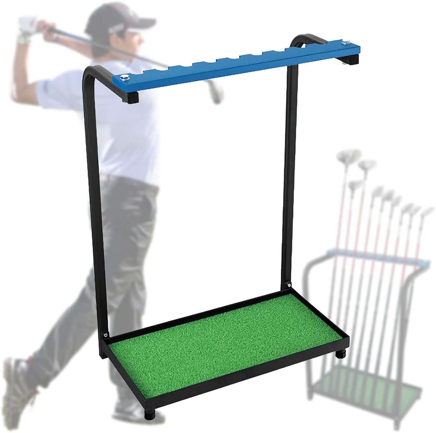 Golf Putter Stand, Metal Golf Clubs Organizer Rack Holder Display Shelf, Golf Club Set Storage Golf Putter Rack for 9 Putters