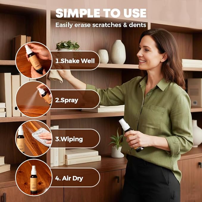 Wood Furniture Repair Kit,2026 New Wood Floor Scratch Repair for Wooden Cabinet, Floor, Door,Surfaces Wood Filler Paint (Brown 1Set)