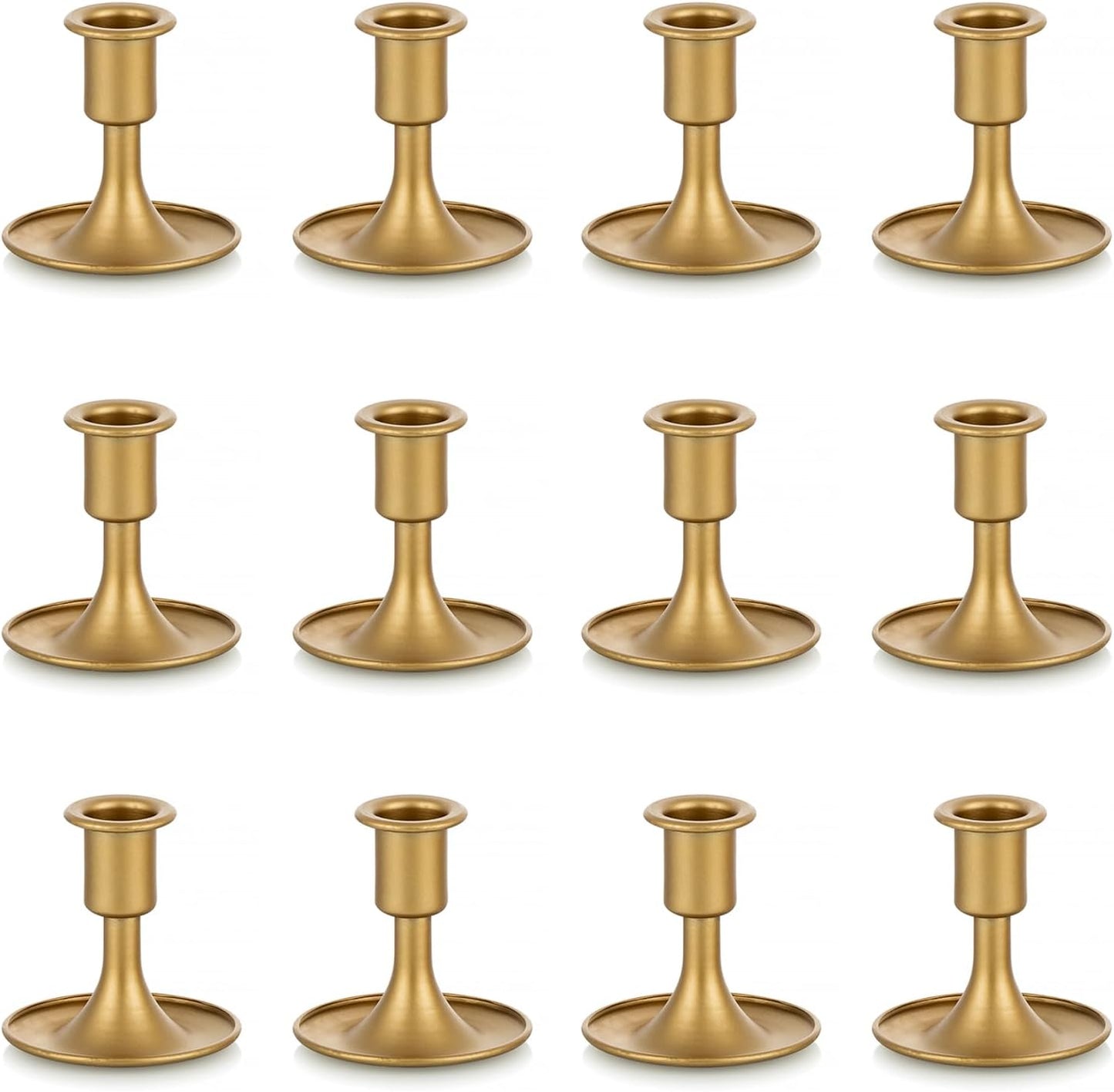 Sziqiqi Vintage Gold Candle Holder for Candlesticks Taper Candles - Candle Stick Candelabra Decorative Table Centerpiece for Wedding Candlelight Dinner Bridal Showers Party Decor