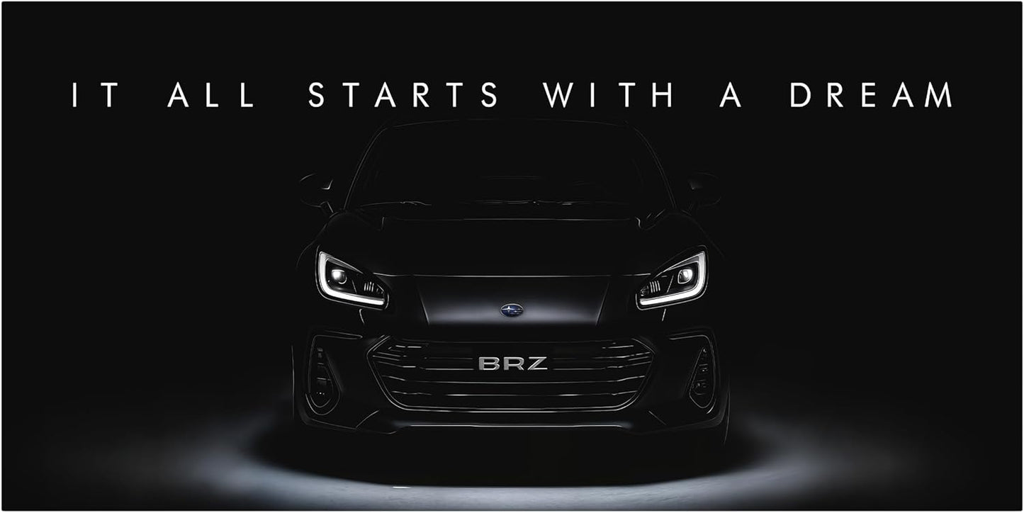 Motivational Wall Art for Office, Super Car Art Canvas, Inspirational Automotive Decor for Subaru BRZ Sportscar Lovers, Motivational Wall Decor for Home, Car Poster (30" x 60" in)