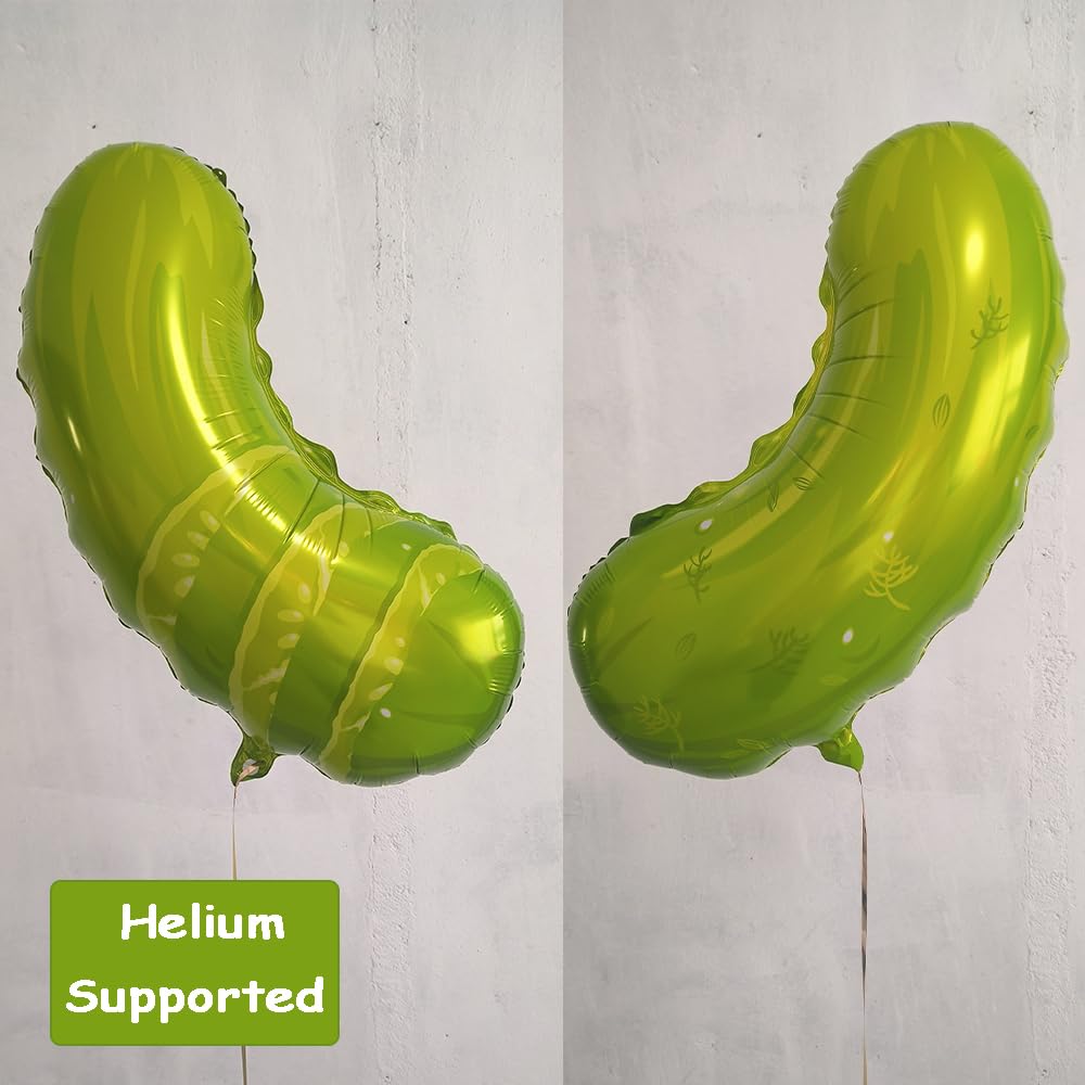 Inflatable Pickle Balloons Funny Food Pickle Cucumber Theme Party Balloons Arch Decor For Last Pickle Shell Ever Tickle Bachelorette Bridal Shower Birthday Party Decorations Supplies