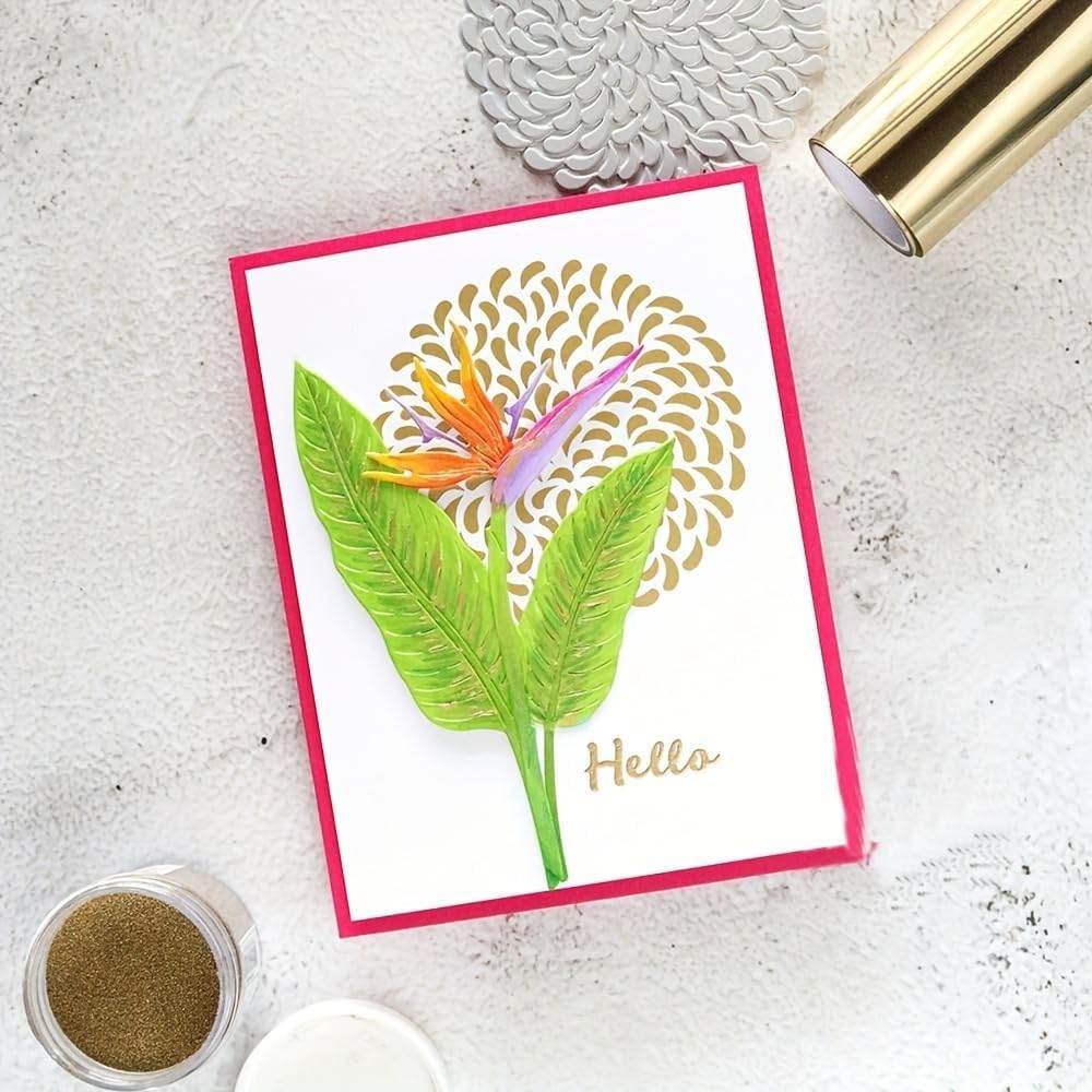 Flowers Metal Cutting Die for Scrapbooking - Cut Stencils for DIY Scrapbook Photo Album Decorative Paper Card, Card Making Supplies, Stencils & Crafting Die Cut (Waterweed 5.7 x 3.1 in)