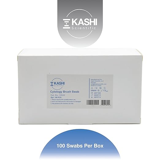 Cytology Brush Swabs, Sterile, Individually Wrapped Brush Swabs for Lab and Cosmetic Use [Box of 100]